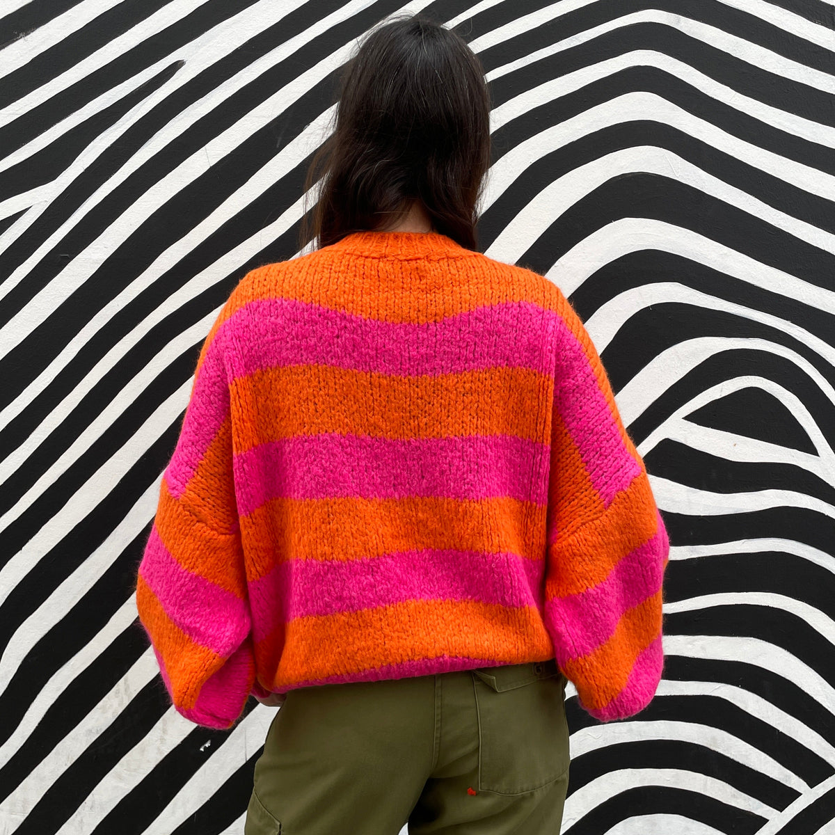 *NEW* Orange/Fuchsia Stripe Jumper