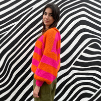 *NEW* Orange/Fuchsia Stripe Jumper