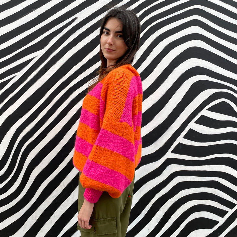 *NEW* Orange/Fuchsia Stripe Jumper