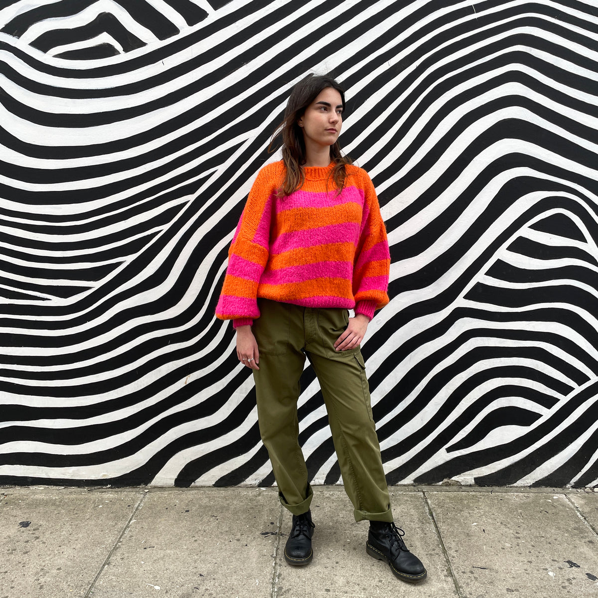 *NEW* Orange/Fuchsia Stripe Jumper