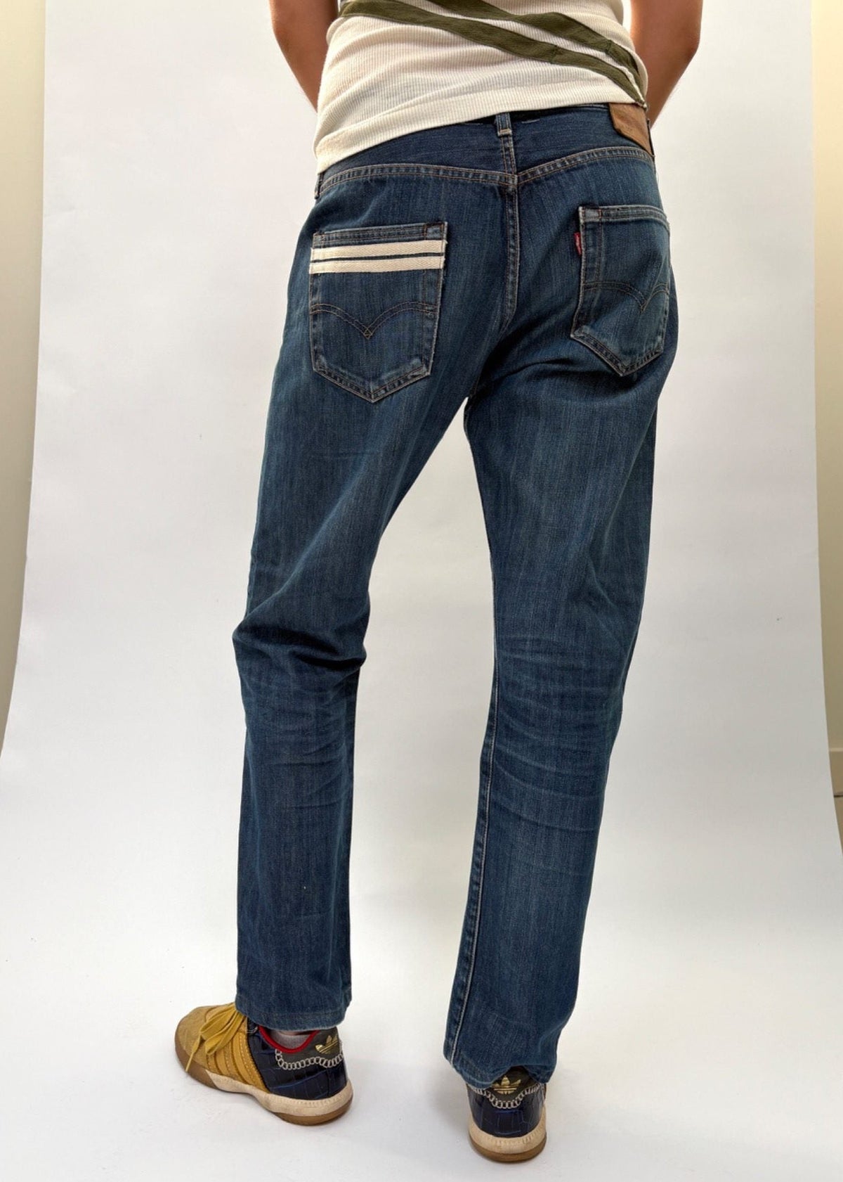 077. Levi's 501s White Tape