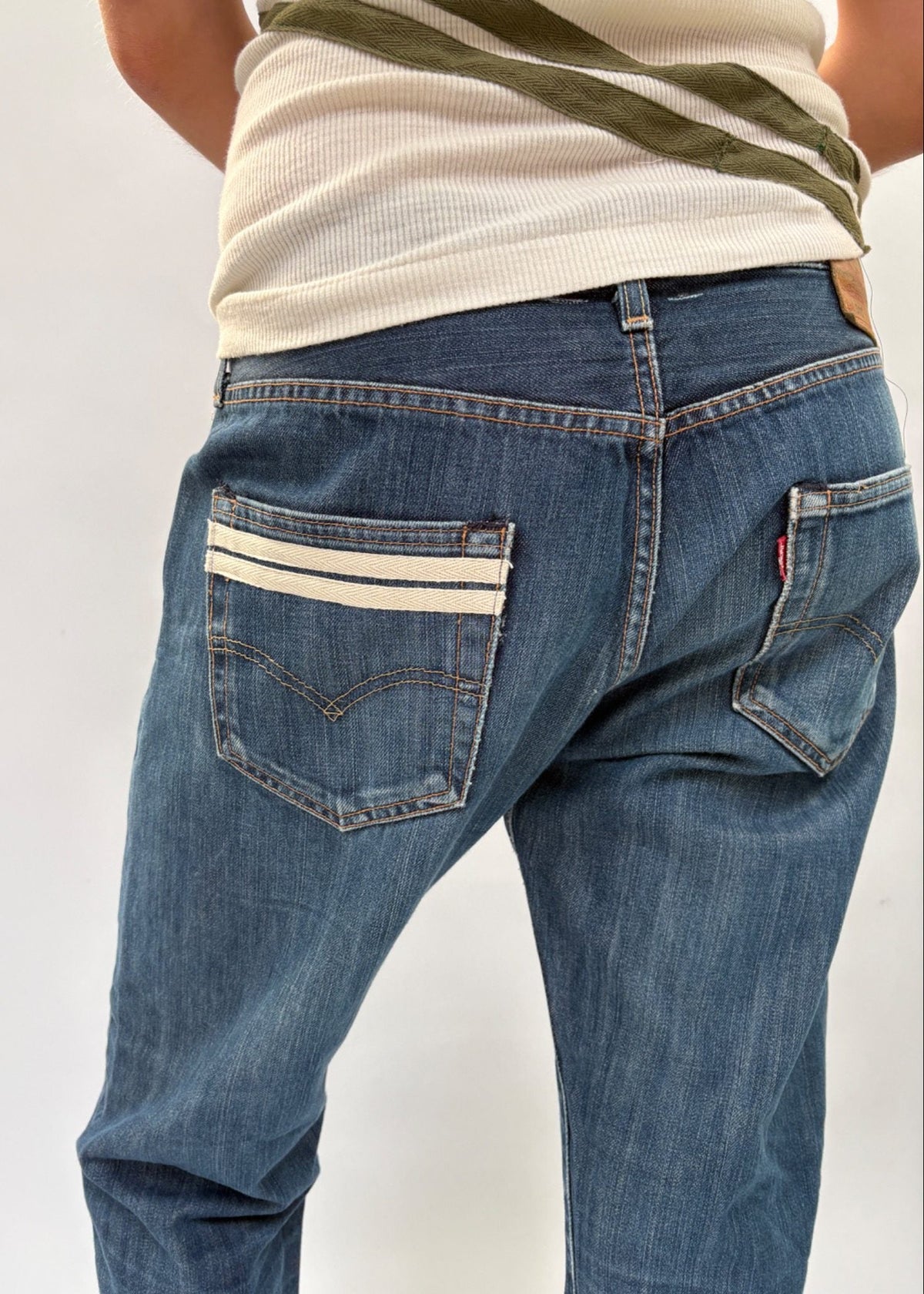 077. Levi's 501s White Tape