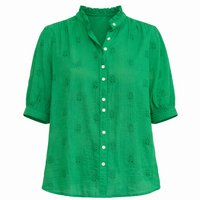 *PRE ORDER* Frani Embroidered Top Green