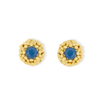 Maine Blue Flower Stud Earrings