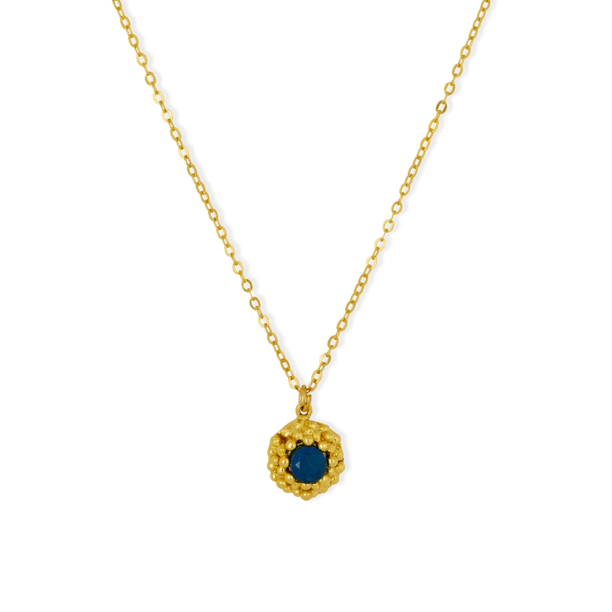 Maine Blue Jade Flower Necklace