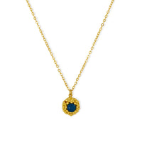 Maine Blue Jade Flower Necklace