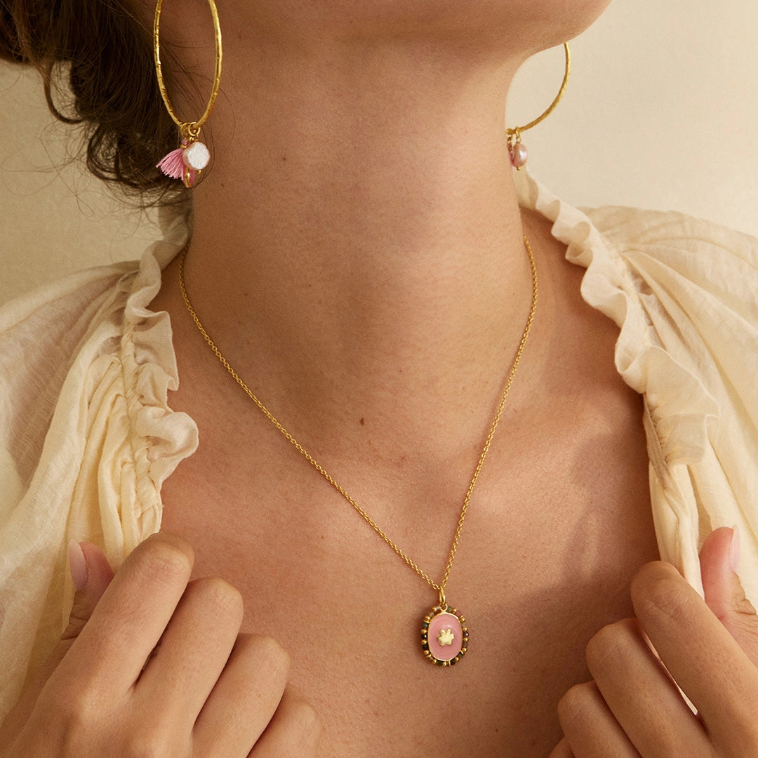 Newport Star Pendant Necklace Pink
