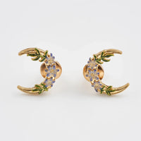 Nightshade Moon Gold Stud Earrings
