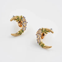 Nightshade Moon Gold Stud Earrings