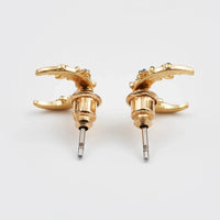 Nightshade Moon Gold Stud Earrings