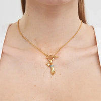 Palm of Your Hand Pearl Toggle Necklace