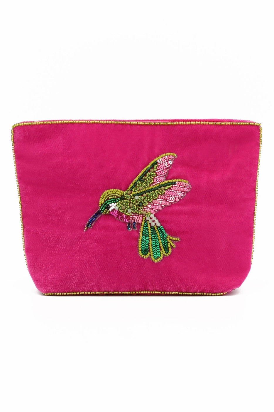 Pink Hummingbird Medium Pouch