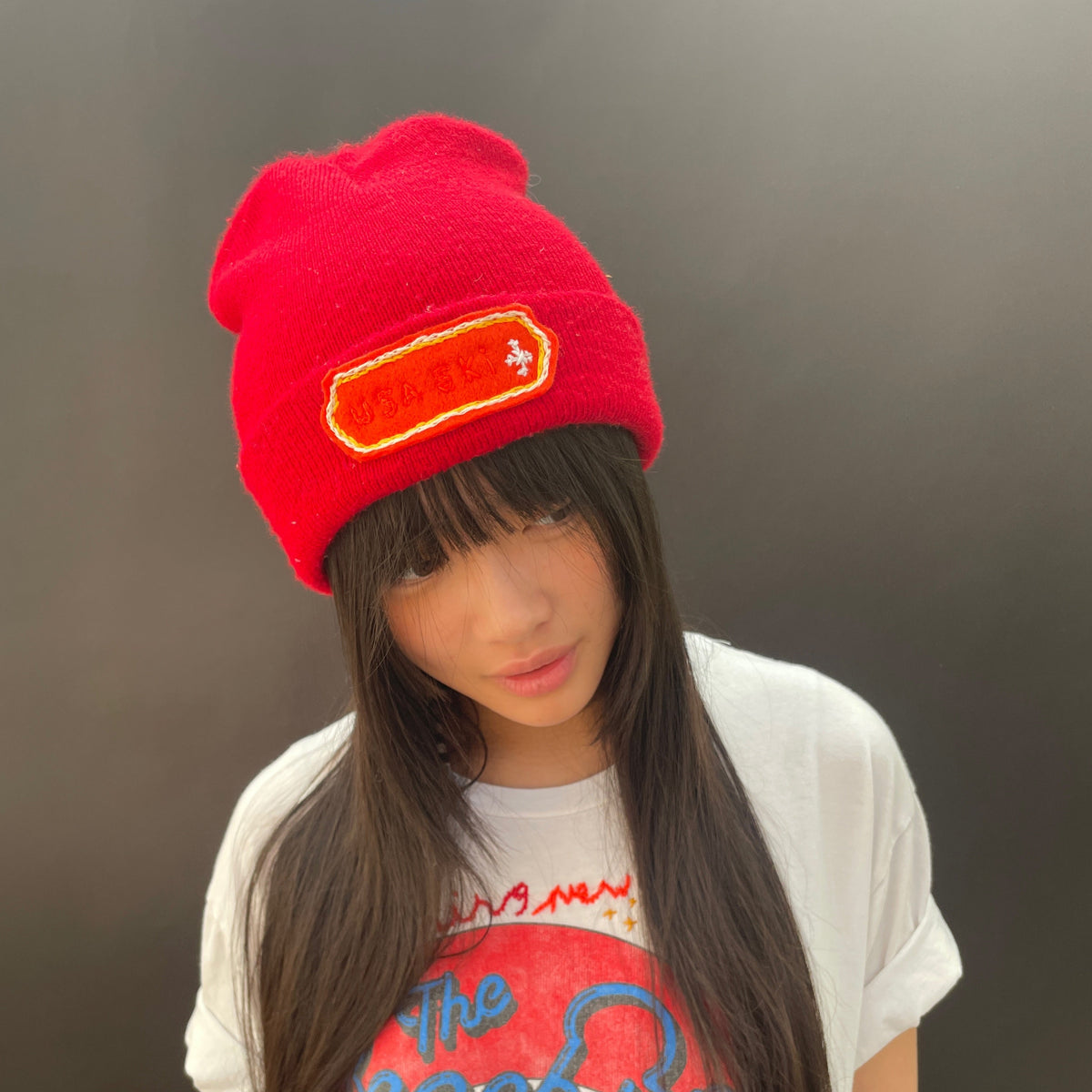 Useless Red USA Ski Beanie