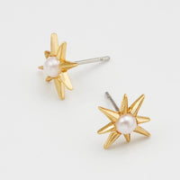 Star Pearl Stud Earrings