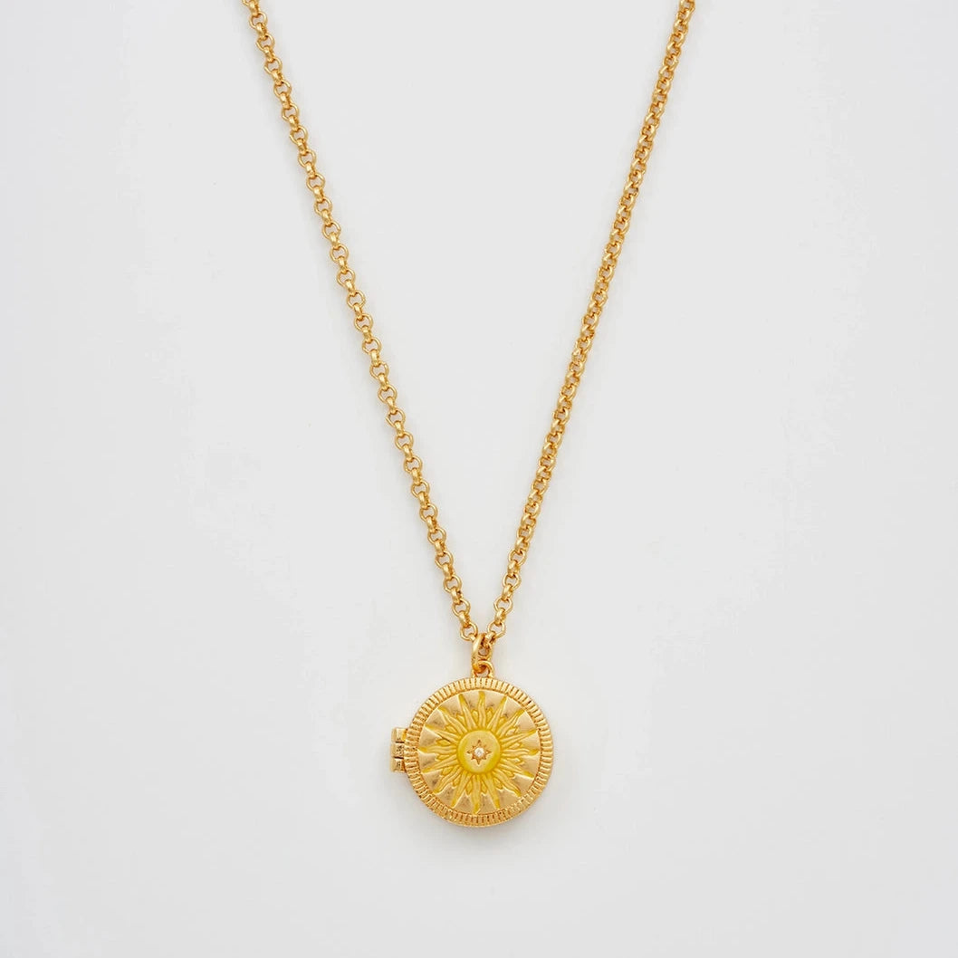 Sun Locket Necklace