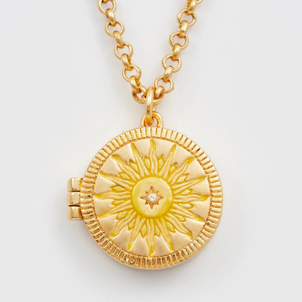 Sun Locket Necklace