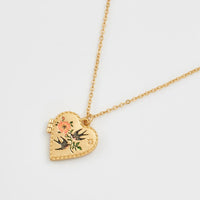 Swallow Heart Locket Chain Necklace