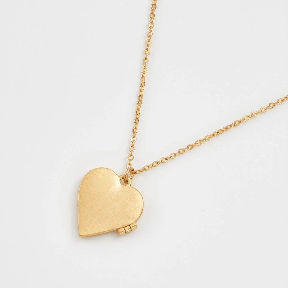 Swallow Heart Locket Chain Necklace