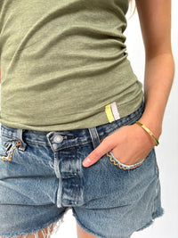 107. Khaki Vest Top Bandana Patch