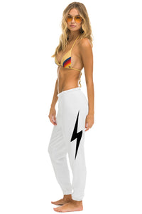 *NEW* Aviator Nation Bolt Sweatpants White