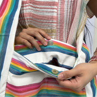 *NEW* Stripe Sling Bag White