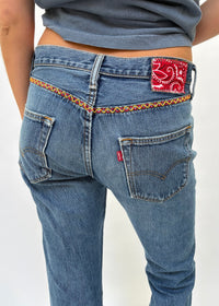 081. Zig Zag Stitch Levi's with Bandana Patch