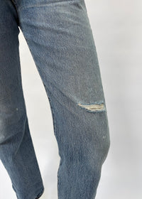 083. Zig Zag Stitch Levi's with Bandana Patch Blue and Red