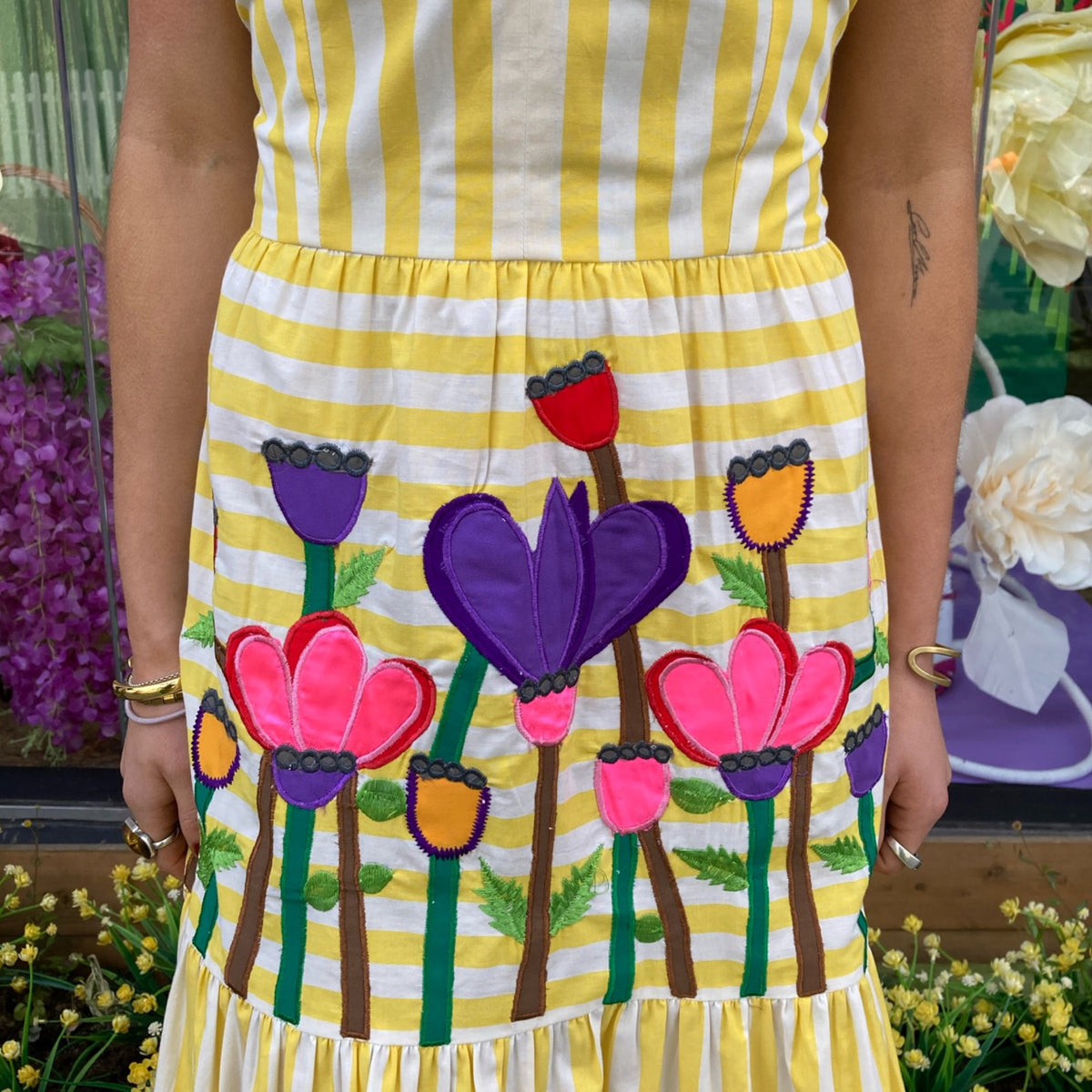 Anouk Grewal Yellow Stripe Dress