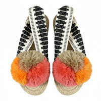 Black and off white Stripe espadrille