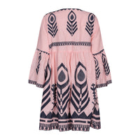 Kori Greek Style Mini Dress Pink/Blue