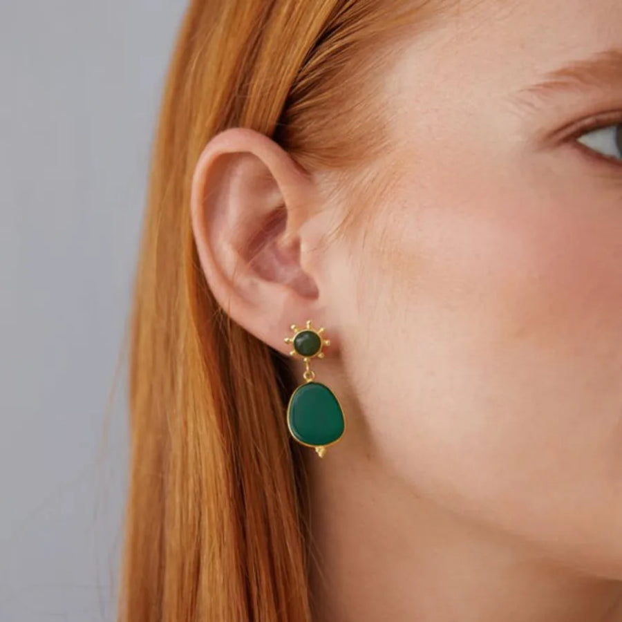 Ash Sage Earrings Green