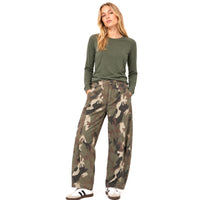 Camouflage Barrel Jean