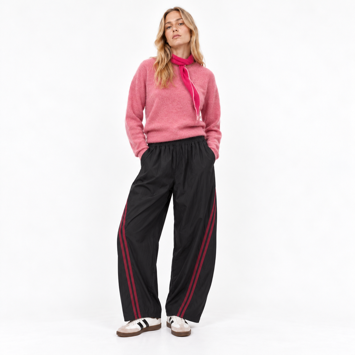 Black Sportif Barrels + Burgundy Stripes