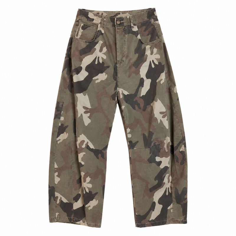 Camouflage Barrel Jean