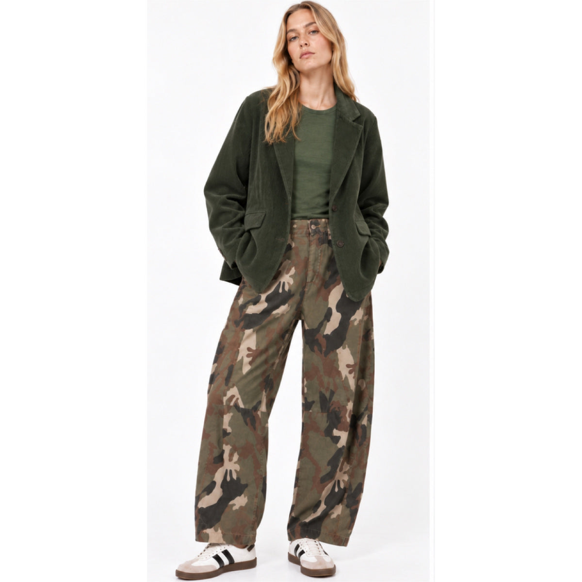 Camouflage Barrel Jean