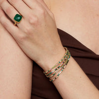 Green Stretch Tennis Bracelets