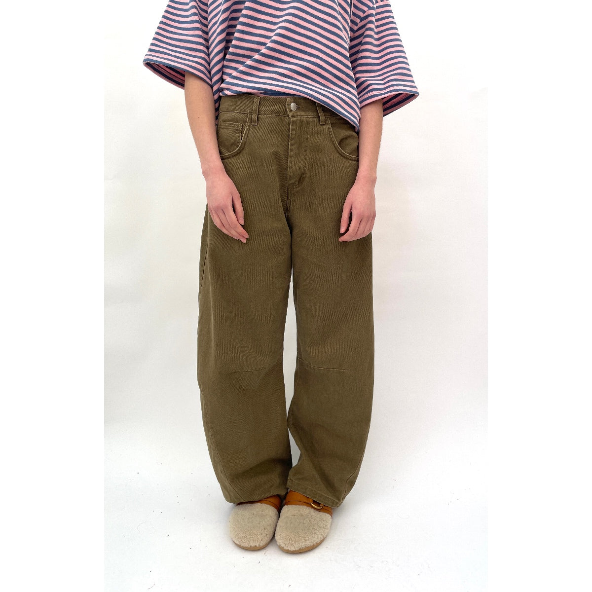 Khaki Barrel Jean