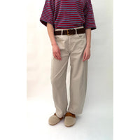 Belted Cotton Barrel Ecru