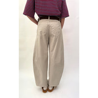 Belted Cotton Barrel Ecru