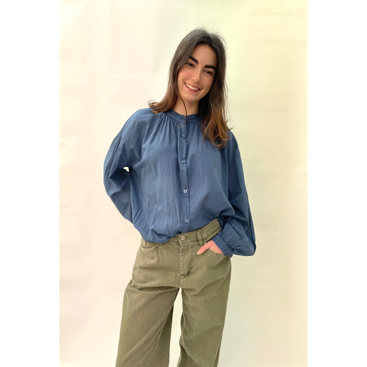 Blue Cotton Shirt