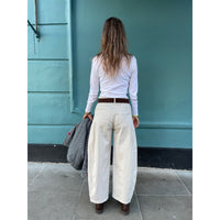 Belted Cotton Barrel Ecru