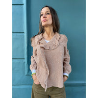 Chocolate Check Ruffle Shirt