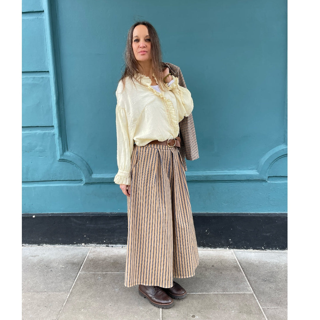 Light Yellow Ruffle Shirt