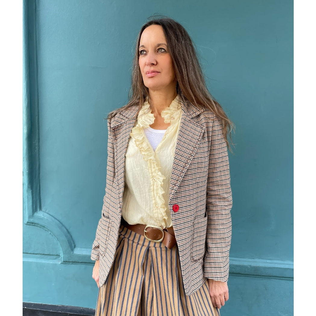 Light Yellow Ruffle Shirt