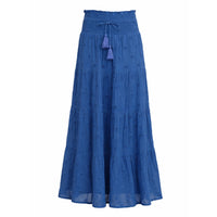 *LANDED* Frani Embroidered Maxi Skirt Cobalt
