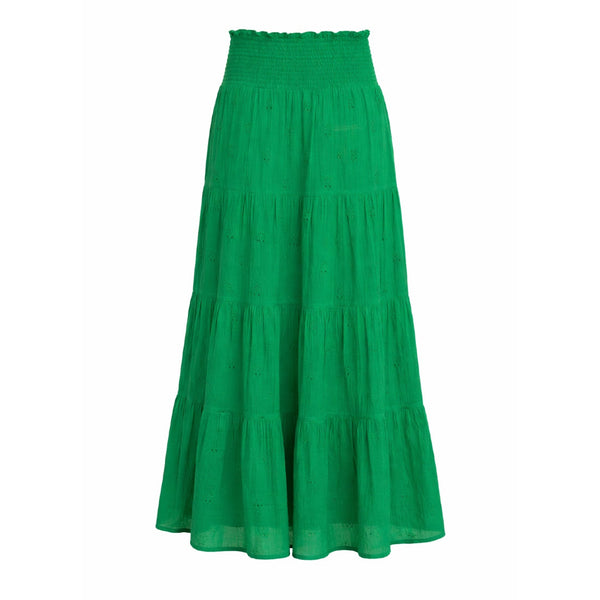 *LANDED* Frani Embroidered Maxi Skirt Emerald