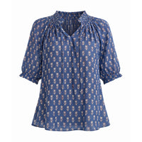 *LANDED* Ari Short Sleeve Top Indigo