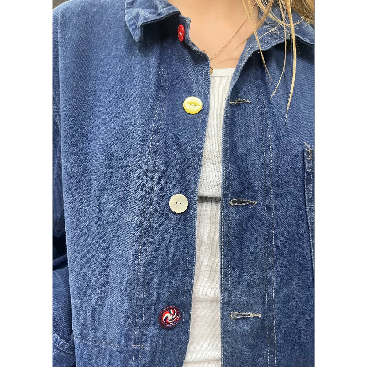 *NEW* Useless Upcycled Blue Work Wear Jacket