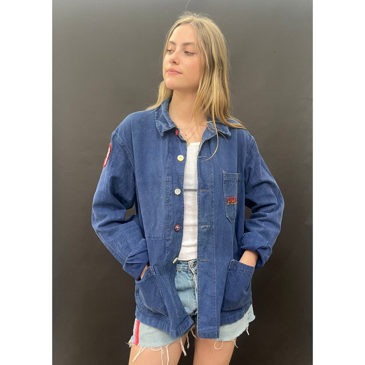 *NEW* Useless Upcycled Blue Work Wear Jacket