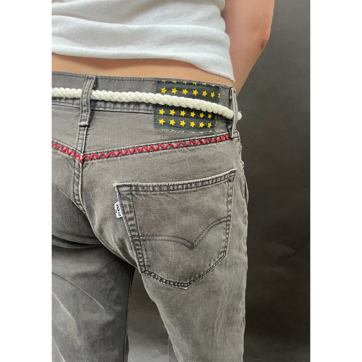*NEW* Useless Levi's Zig Zag Stitching Washed Black